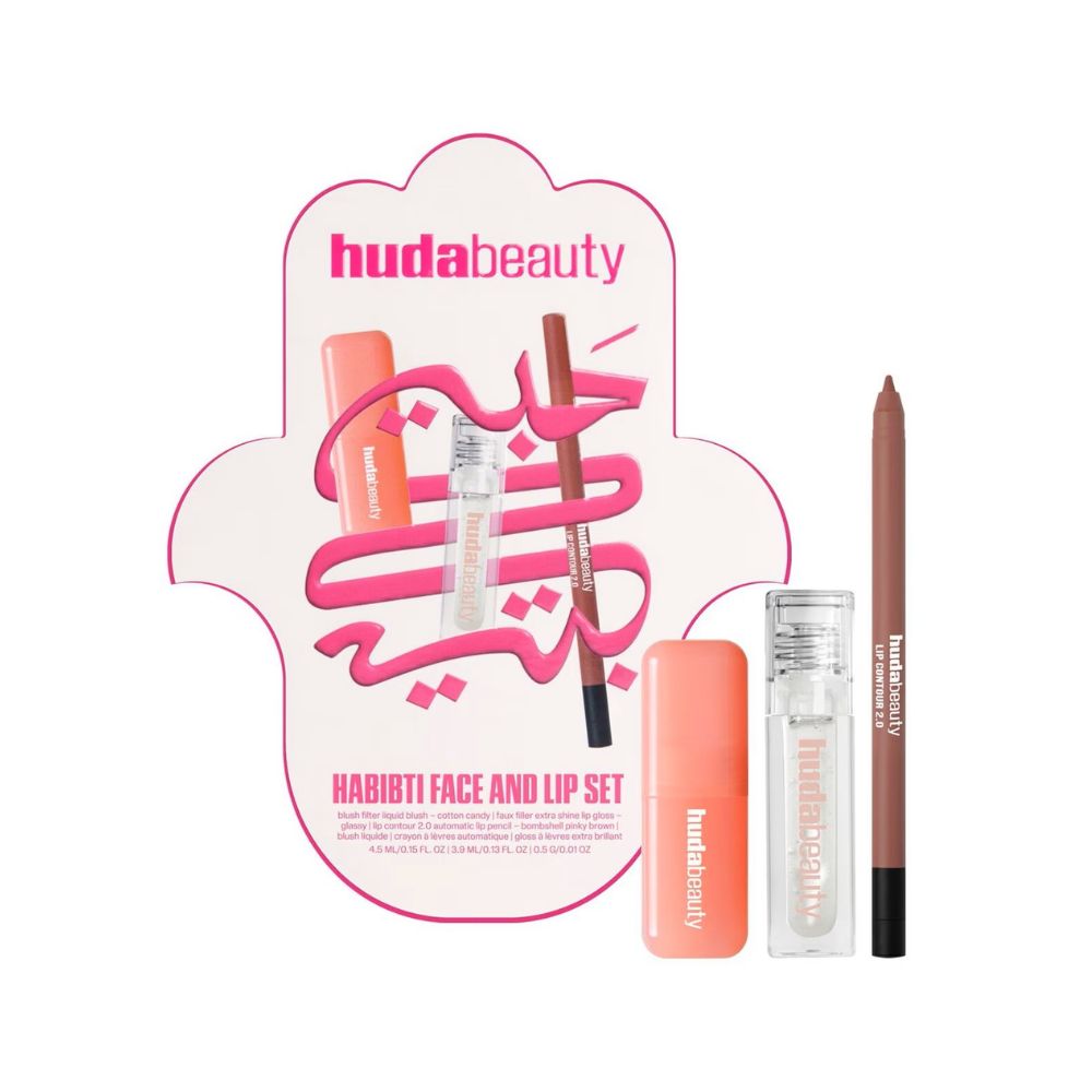 Huda Beauty Habibti Face And Lip Set