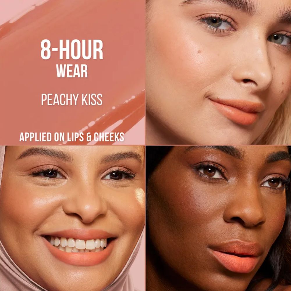 Huda Beauty Creamy Lip Blush Creamy Lip & Cheek Stain- Peachy Kiss