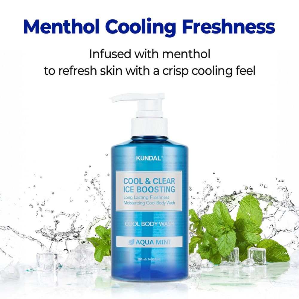 KUNDAL Cool & Clear Ice Boosting, Moisturizing Body Wash – Aqua Mint