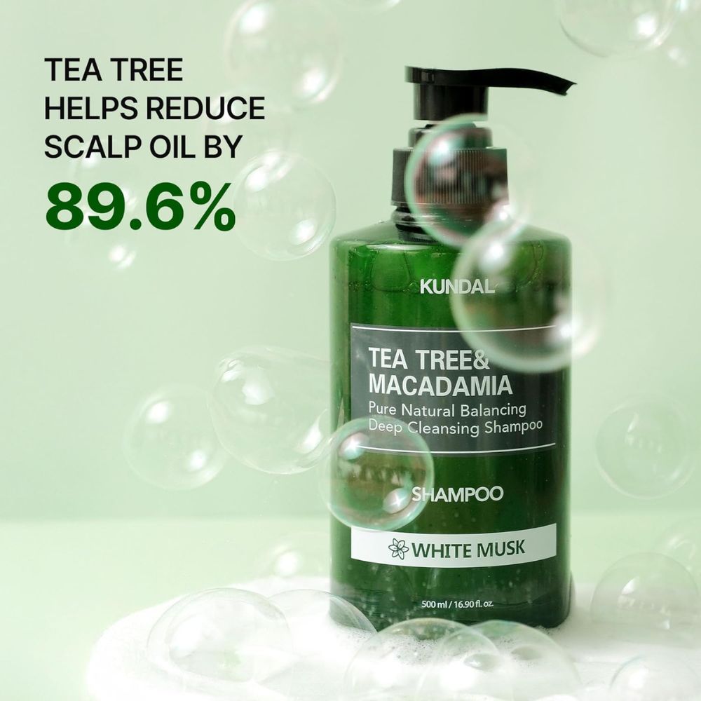 KUNDAL Tea Tree & Macadamia Deep Cleansing Shampoo – Cherry Blossom