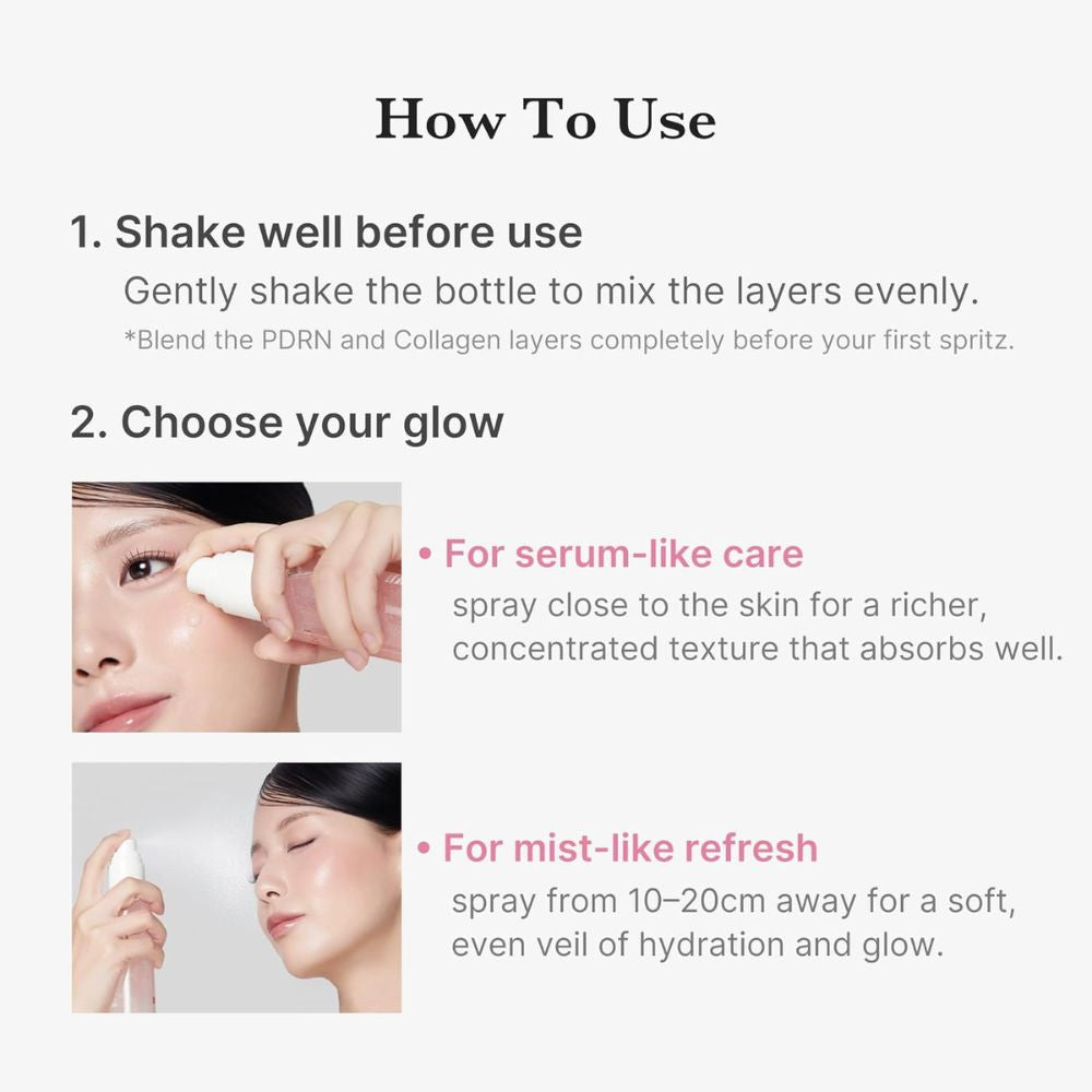 Medicube Pink PDRN Collagen Glow Jelly Mist Serum 100ml