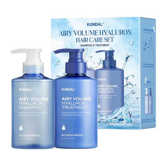 KUNDAL - Airy Volume Hyaluron Hair Care Shampoo & Treatment Special Set - 300ml