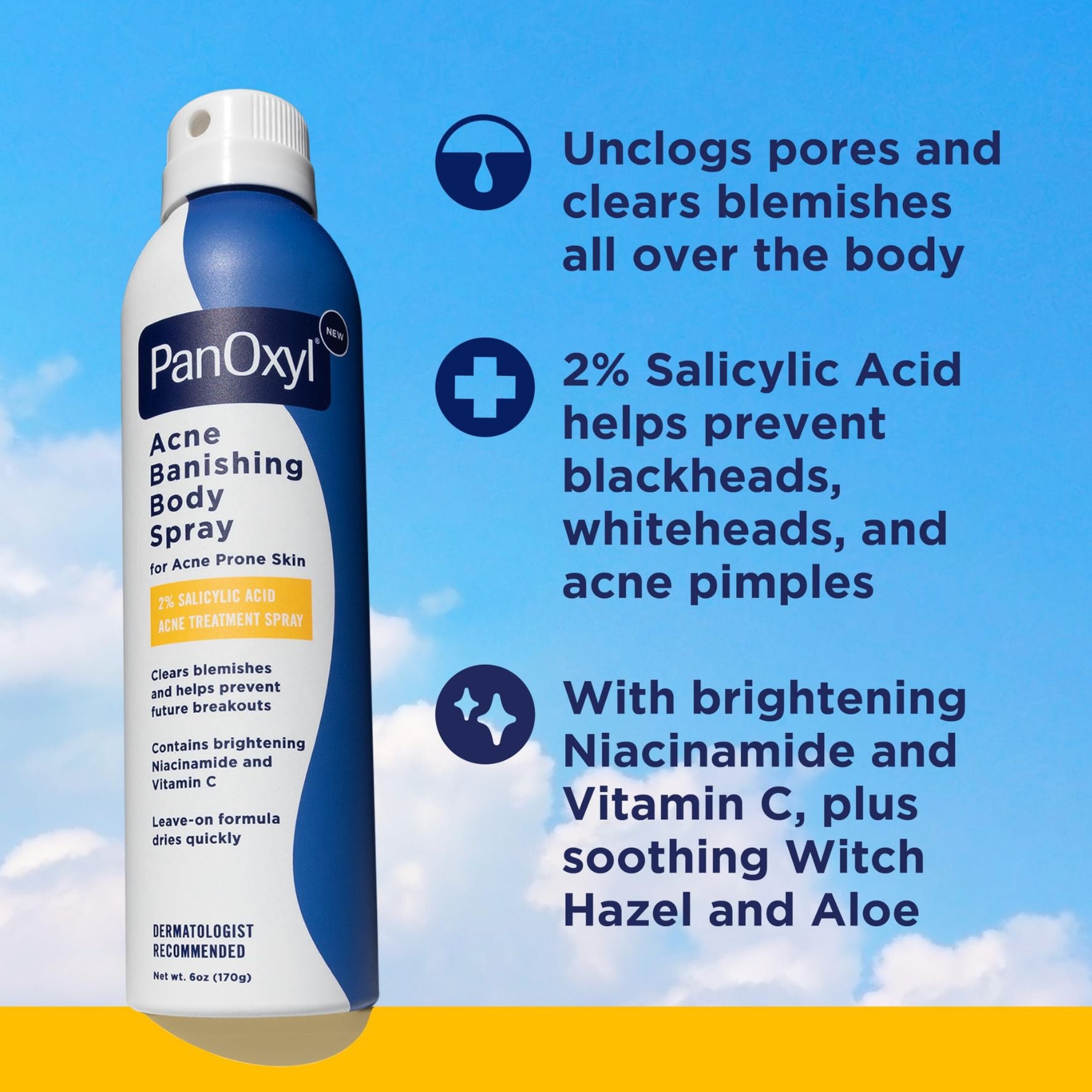 PanOxyl Acne Banishing Body Spray 170g