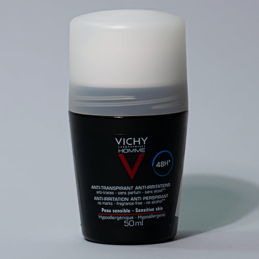 Vichy Homme Anti-Transpirant Roll On Deodorant 48H Sensitive Skin