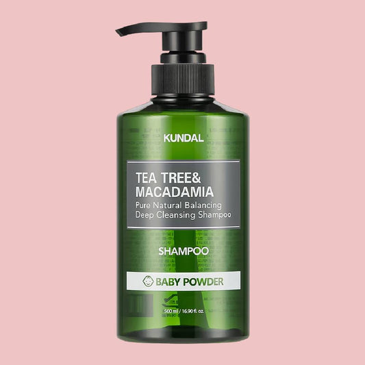 KUNDAL Tea Tree & Macadamia Deep Cleansing Shampoo – Baby Powder