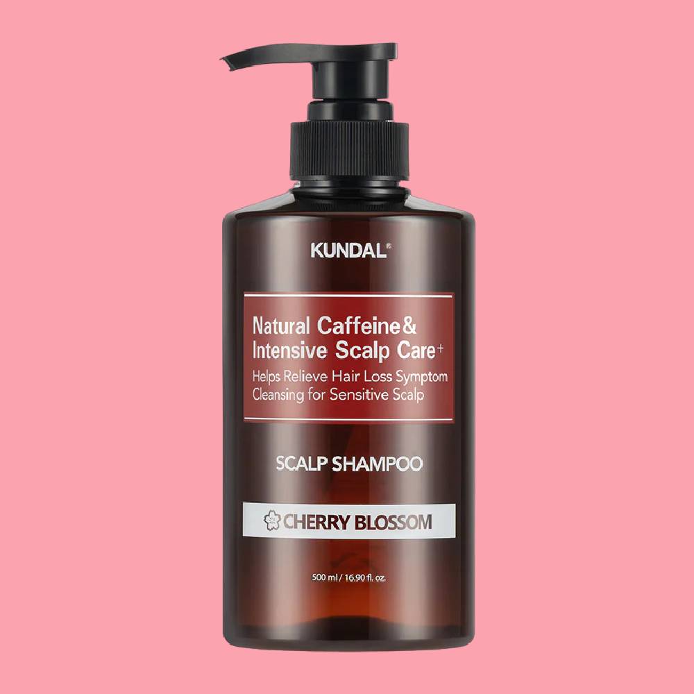 KUNDAL Anti Hair Loss & Caffeine Scalp Care, Deep Cleansing Shampoo – Cherry Blossom