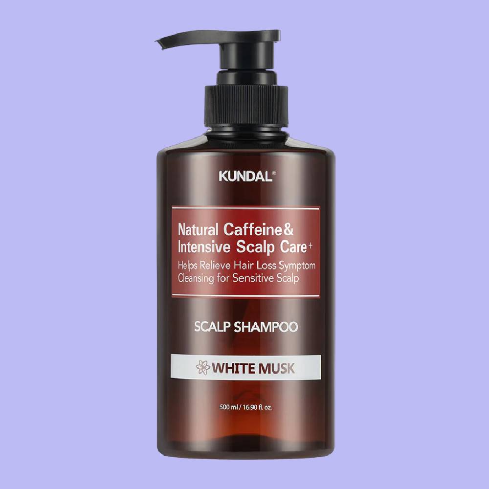 KUNDAL Anti Hair Loss & Caffeine Scalp Care, Deep Cleansing Shampoo – White Musk