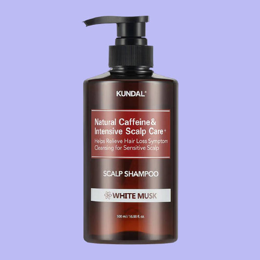 KUNDAL Anti Hair Loss & Caffeine Scalp Care, Deep Cleansing Shampoo – White Musk