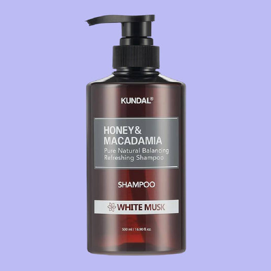 KUNDAL Honey & Macadamia Pure Natural Balancing Refreshing Shampoo – White Musk - 500
