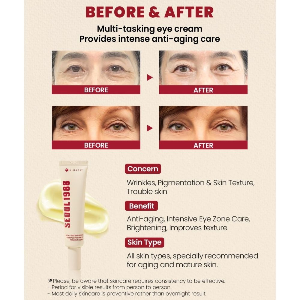 Ksecret Seoul 1988 Eye Cream : Retinal Liposome 4% + Fermented Bean