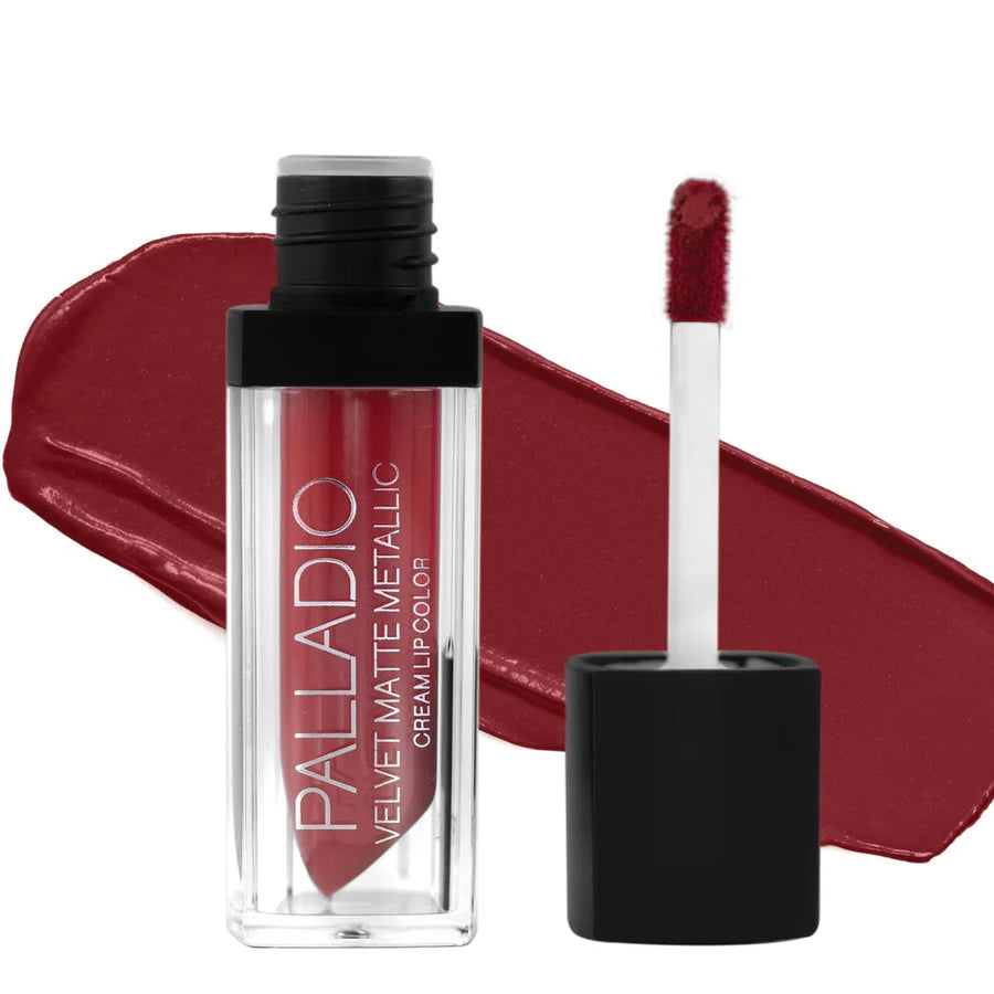 Palladio Velvet Matte Metallic Cream Lip Color - Ritzy