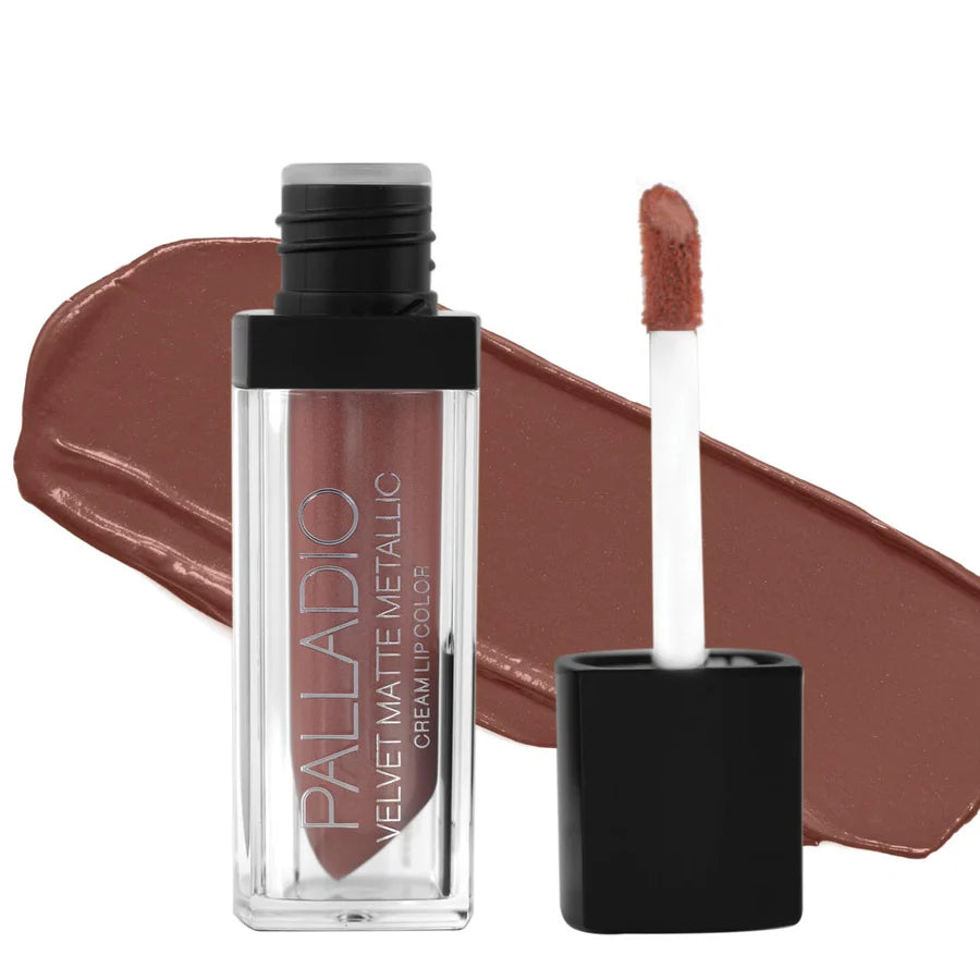 Palladio Velvet Matte Metallic Cream Lip Color - Posh