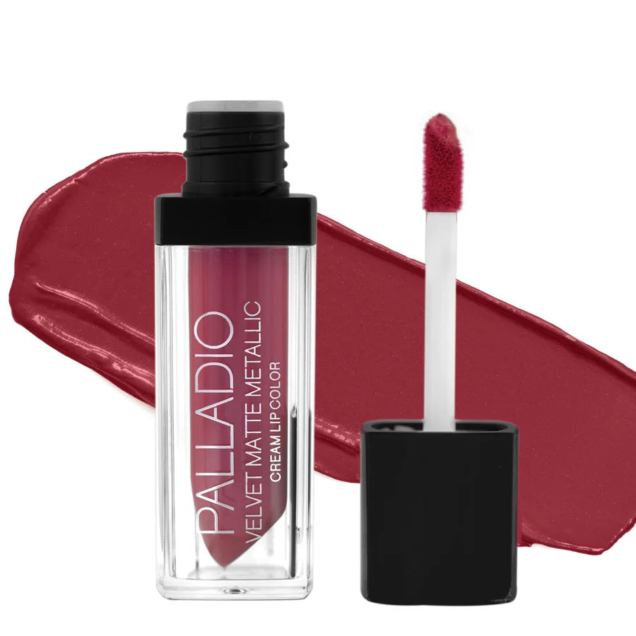 Palladio Velvet Matte Metallic Cream Lip Color - Dazzle