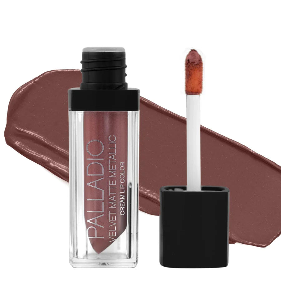 Palladio Velvet Matte Metallic Cream Lip Color - Sassy