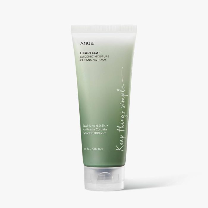 Anua Heartleaf Succinic Moisture Cleansing Foam